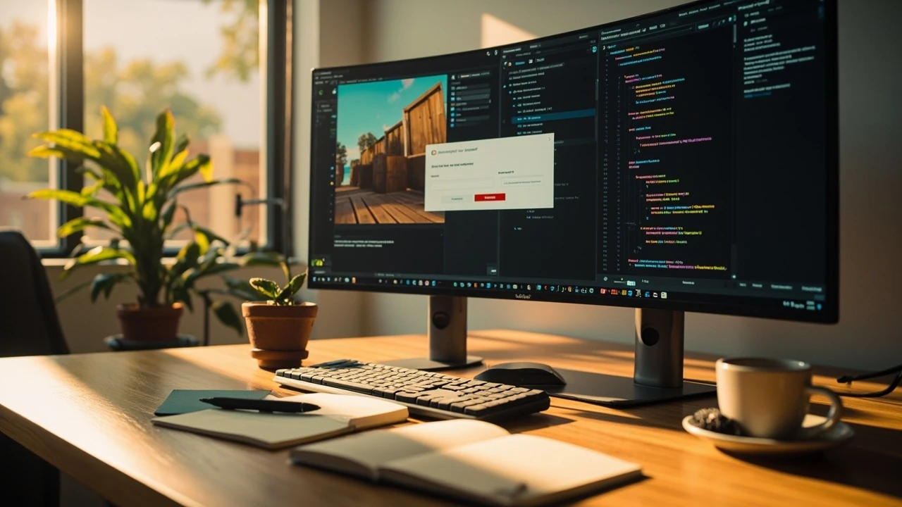Editorial GameDev workspace illustrating a Roblox garden horizons code redemption