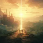 FF7 walkthrough hero image showing a stylized map of Midgar and the world map